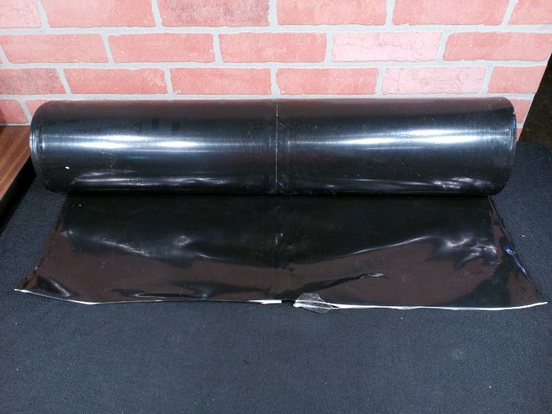 lot 76 image: Black  White Plastic Sheeting Heavy Thick