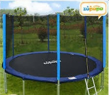 lot 132 image: Zupapa Trampoline Replacement Safety Enclosures & Poles For 12 Trampoline