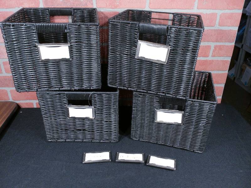lot 135 image: Storage Cubes With Label Holders