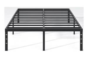 lot 5841 image: NEW JETO Metal Bed Frame,Full Size Bed Frame with Storage Space,Heavy Duty