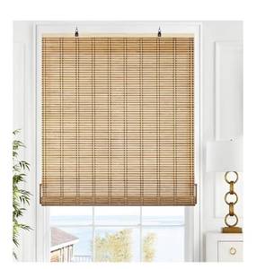 lot 5850 image: LazBlinds Cordless Bamboo Blinds, Roll Up Shades for Windows, Light Filtering Hanging Window Blinds, Bamboo Shades for Patio IndoorOutdoor Porch, 48 W x 72 H, Natural