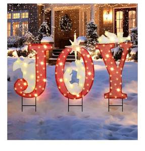 lot 5864 image: 30.89 Inch Nativity Outdoor Christmas Decorations, 3 PCS Nativity Sets with Gold Star for Home Lawn
