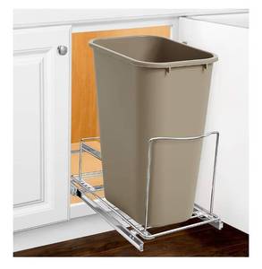 lot 5898 image: LYNK PROFESSIONAL Pull-Out Trash Can Drawer Sliding Organizer for Kitchen Cabinet or Under-Sink Use Heavy Duty Storage Rack (Bin Not Included)