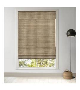 lot 5900 image: LazBlinds Cordless Bamboo Roman Shades, Privacy Blinds for Interior Windows, Room Darkening Roll Up Bamboo Blinds for Home & Patio, 26.5 W x 48 H, BDP-Driftwood