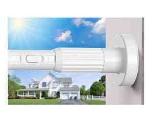 lot 5905 image: MEXAU White Tension Curtain Rods 41-146 In Extra Long Outdoor Patio Curtain Rods No Drilling Adjustable Heavy Duty Tension Rods for Windows Bathroom Living Room Curtains, Rod Diameter 1.26In