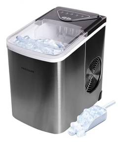 lot 5908 image: Frigidaire EFIC123-SS Counter Top Maker, Produces 26 pounds Ice per Day, Stainless Steel
