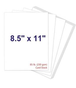 lot 5914 image: White Cardstock 8.5 x 11, 230gsm Cover Cardstock Paper pack of 2