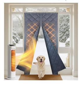 lot 5925 image: Magnetic Thermal Insulated Door Curtain �� Curtain Size 40 x 82 (Fits Door Size 38 x 80)