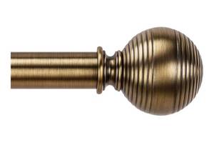 lot 5941 image: Brass Curtain Rods for Windows 18 to 144 inch, 1 Inch Adjustable Curtain Rod, Heavy Duty Window Curtains Rod for Bedroom Living Room, Modern Decorative Drapery Rods Orb Finials