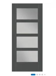 lot 4036 image: Pella Smooth Grain 36-in x 80-in x 4-916-in Fiberglass Full lite