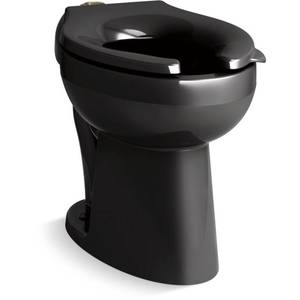 lot 2308 image: Kohler K-96057 Highcliff Ultra Elongated Chair Height Toilet Bowl Only - Black