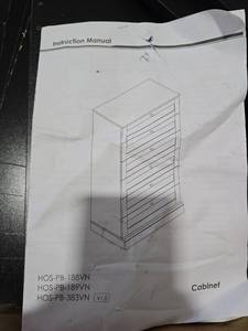 lot 2311 image: 6 Drawer Dresser Black