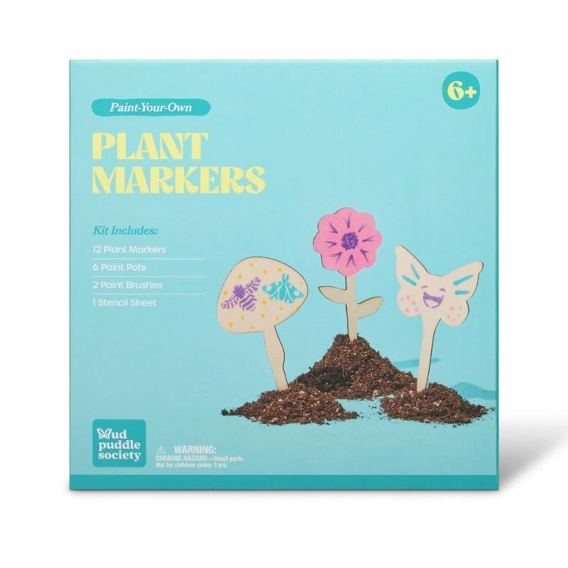 lot 2011 image: 2x Mud Puddle Society Plant Markers Garden Art Kit - Retail $11