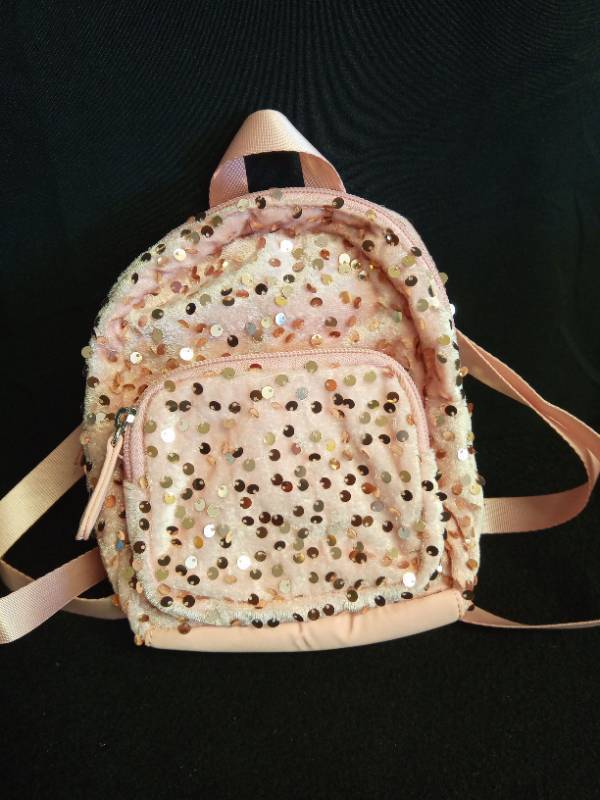 lot 2065 image: Pealwel Mini Backpack Purse for Girls, ,Small Sequin backpack for Girls BackpacksTravel Bag (FF-Pink) - Retail $19