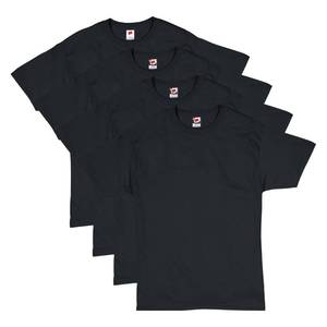 lot 2125 image: Hanes mens Essentials Short Sleeve T-shirt Value Pack (2-pack) athletic t shirts, Black, Large US - Retail $18