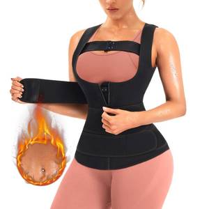 lot 2127 image: Rolewpy Sauna Waist Trainer Vest for Women Neoprene Sauna Belts Lower Belly Fat Workout Waist Trimmer for Long Torso (Black, Small) - Retail $0