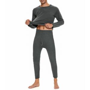 lot 2144 image: American Trends Thermal Underwear for Men Heavy Weight Long Johns Base Layer Set with Fleece Lined Black L - Retail $45