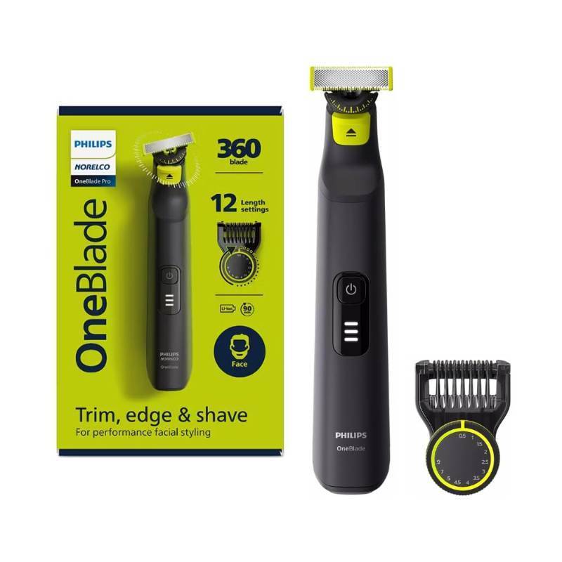 lot 1146 image: Philips OneBlade 360 Pro Hybrid Electric Trimmer, Black, QP653115 - Retail $75