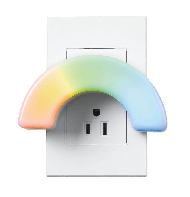 lot 1152 image: Globe Electric Always on Rainbow Night Light - Retail $12