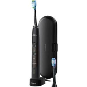 lot 1045 image: Philips Sonicare Electric Toothbrush with BrushSync Technology and Smartimer & BrushPacer - (Black)  Power Tested, Includes Wand, Cloth Travel Case & Charger.   - Retail $160