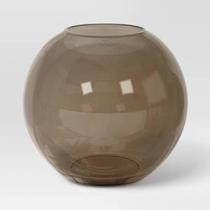 lot 1062 image: Glass Round Vase Brown - Room Essentials - Retail $10