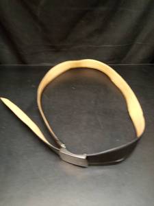 lot 1071 image: Mens Black Leather Belt with Automatic Buckle - Retail $15