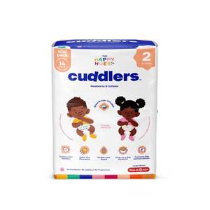 lot 1037 image: Happy Hues Cuddlers Disposable Diapers Trial Pack - 14ct - Size 2 - Retail $15