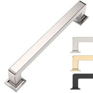 lot 1191 image: 9BUILD 6 Pack 5 Inch Kitchen Cabinet Handles - Brushed Satin Nickel Cabinet Pulls - Cupboard Handles - Retail $23