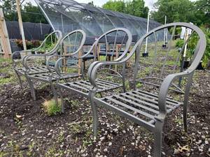 lot 24960 image: Set of 4 Metal Outdoor Patio Chair Frames&nbsp