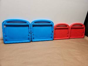 lot 14 image: iPad Kids Protective Cases with Handles - Blue and Red Set