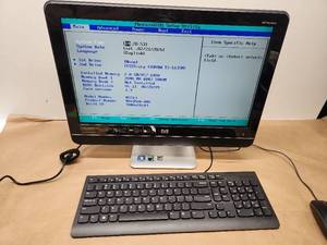 lot 44 image: HP Pavilion MS213 All-in-One Desktop Computer with Keyboard. Barebone system