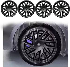 lot 371310 image: Retails for $143 Suitable for Tesla Model 3 Automotive Wheel Center Caps 18 4pcs 2024-2025 2026 Wheel Cover Thunder Style Hub Cover
