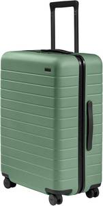 lot 441782 image: Retails for $275 Away Carry-On Luggage - 22-Inch Lightweight Hardside Suitcase with 360° Spinner Wheels, Interior Compression System, TSA-Approved Lock - Sea Green