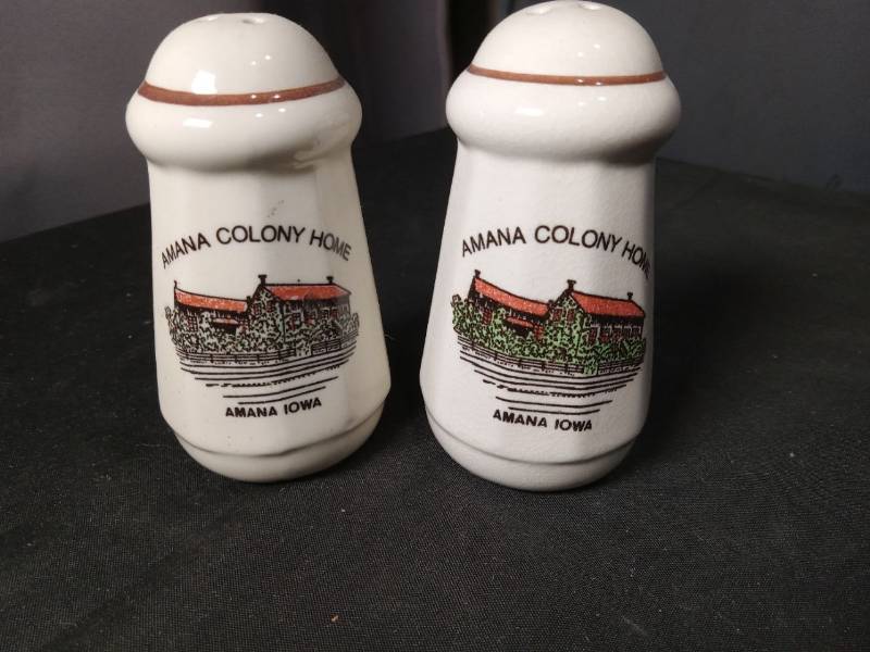 lot 40861 image: Amana Colony House Salt and Pepper Shaker Set
