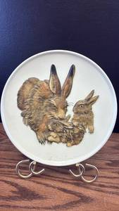 lot 5313 image: 1975 Goebel Mothers Series First Edition Rabbit Family Collector Plate