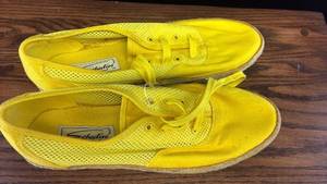 lot 5367 image: Yellow Canvas Mesh Sneakers with Espadrille Sole