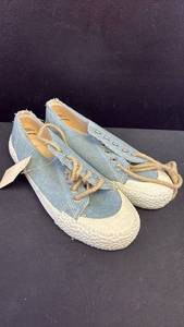 lot 5414 image: No Excuses Light Blue Denim Canvas Sneakers
