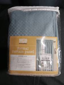 lot 5255 image: Martha Stewart Garden Gate Blue Formal Curtain Panel