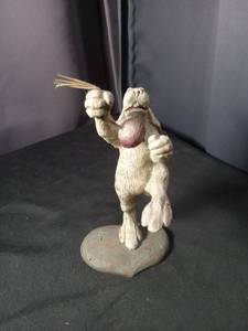 lot 40939 image: American Chestnut Folk Art Dancing Rabbit Figurine