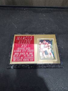 lot 3758 image: Marcus Allen Kansas City Chiefs Trading Card Plaque