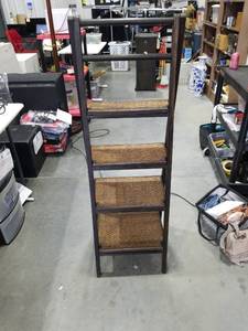 lot 3807 image: 4-Tier  Ladder Shelf  Bookshelf, Plant Stand, Storage Rack for Living Room, Bedroom, Patio, Farmhouse D�cor