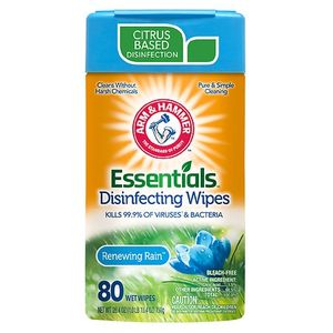 lot 3835 image: Arm & Hammer Essentials Disinfecting Wipes  Lemon Orchard