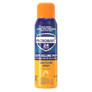 lot 3839 image: Microban 24 Hour Disinfectant Sanitizing Spray  Citrus Scent