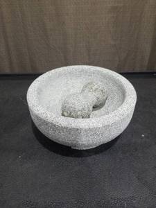 lot 3856 image: Granite Mortar and Pestle Set
