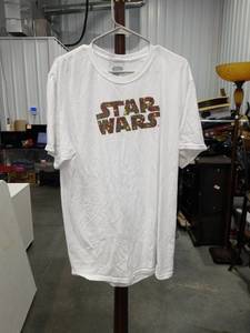 lot 3870 image: Star Wars Boba Fett White T-Shirt Size XL