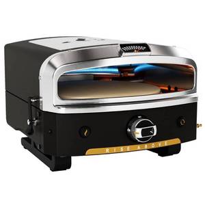 lot 18650 image: Halo Versa 16 Pizza Oven wPatented Dual Burner System and Rotating Stone - Retail $599