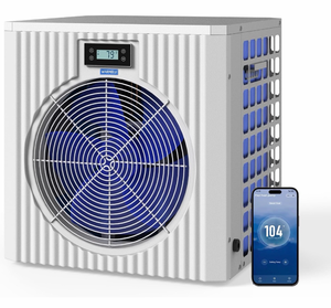 lot 18651 image: H5 Swimming Pool Heat Pump 18,000BTU 5,000 Gal High Efficiency COP4.1 Energy Save 45% Above Smart WiFi Control 110V - Retail $699