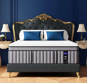 lot 18654 image: DIFAME King Mattress, Hotel-Level Luxury Firm 14 Inch King Hybrid Mattress in A Box, with Cool Gel Memory Foam & Pocket Springs, Extra Edge Support - Retail $499