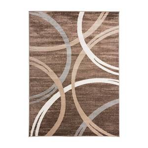 lot 18699 image: World Rug Gallery Contemporary Abstract Circles Design Brown 9 x12  Area Rug - Retail $449