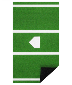 lot 18704 image: 2024 Upgraded Version Baseball Hitting Mat with Antislip Rubber Backing, 12 x 6 Batting Cage Mat with Home Plate, Batters Box Turf Mat Baseball for Indoor and Outdoor - Retail $219